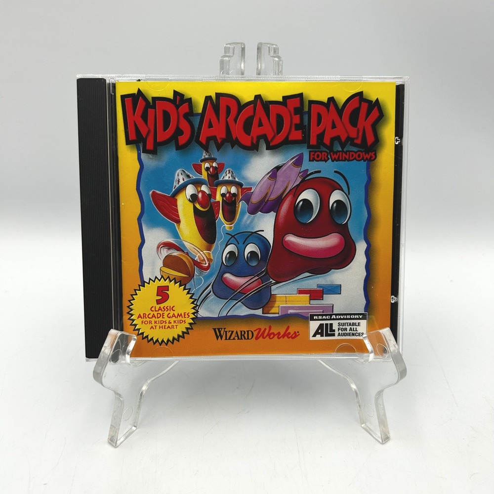 WizardWorks Kid's Arcade Pack PC Game Windows Kids 1997 Retro EUC